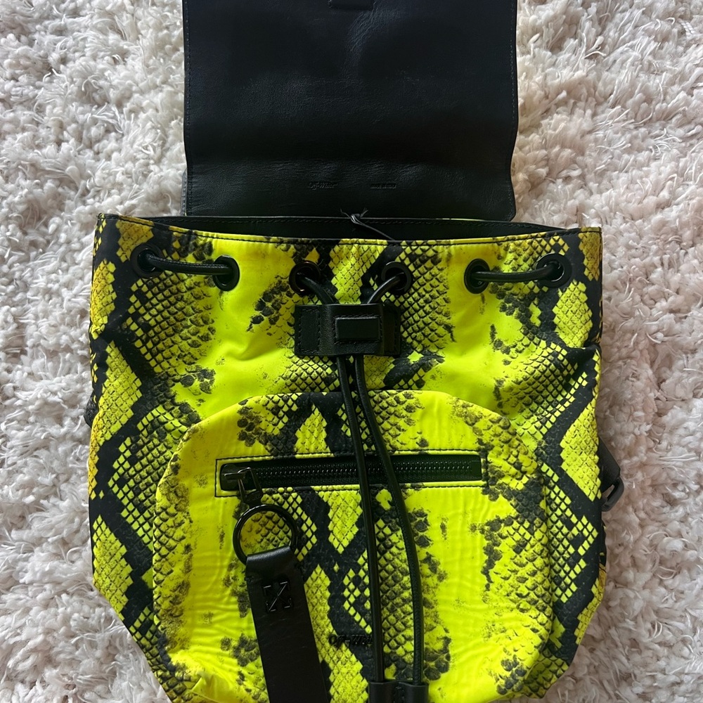 Off-White Nylon Snake Print Mini Backpack - image 4
